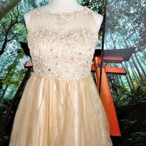 GOLD BEADED COCKTAIL DRESS 16